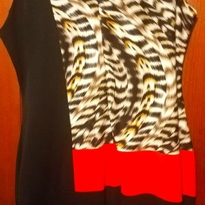 Leopard, Red, & Black Dress